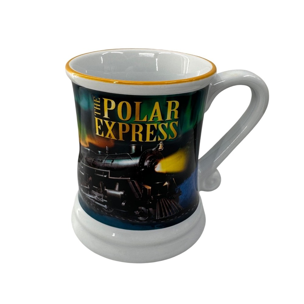 The Polar Express Coffee Mug Train Northern Lights Christmas Holiday Kid Gift 3D